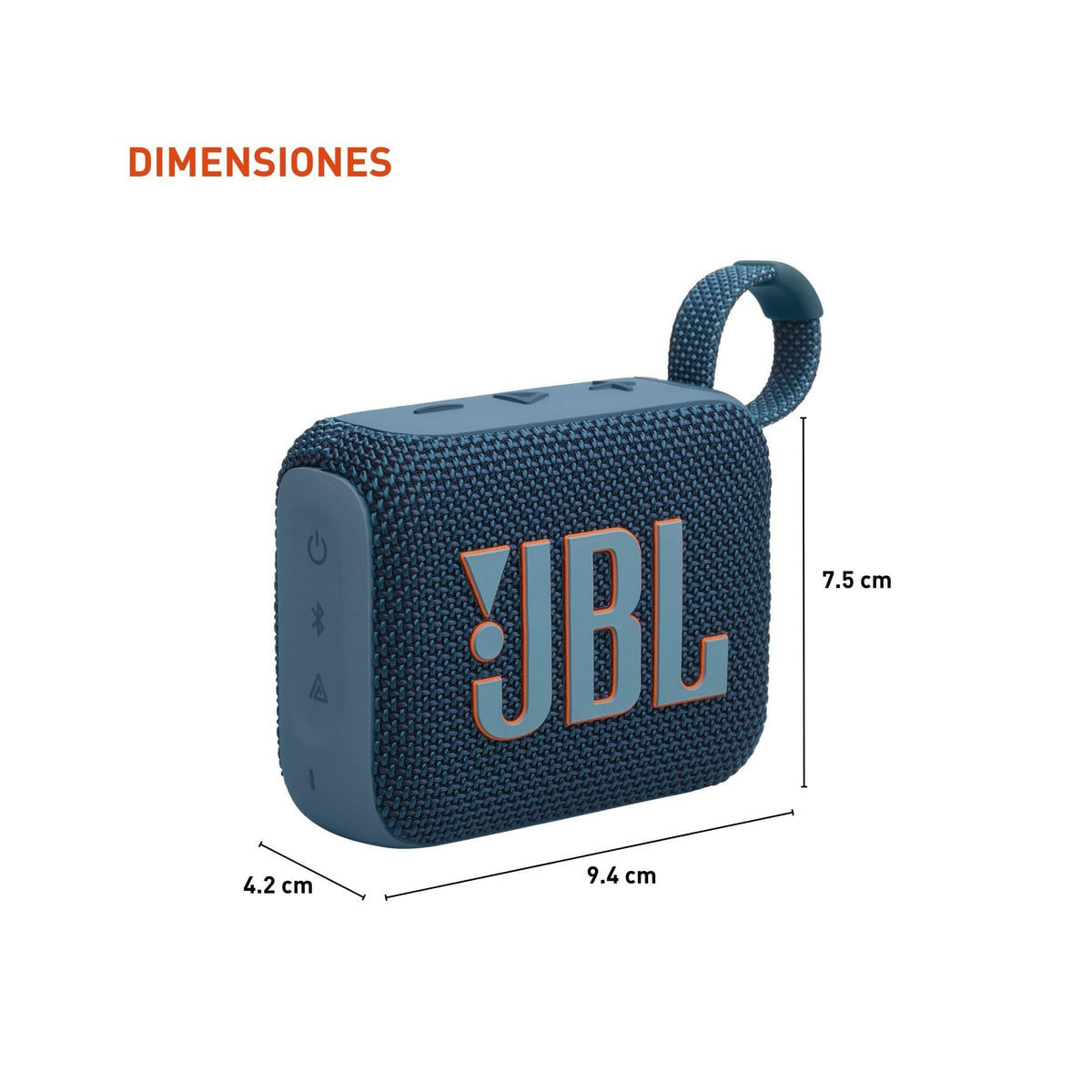 JBL Go 4 Portable Waterproof Bluetooth Speaker, Blue