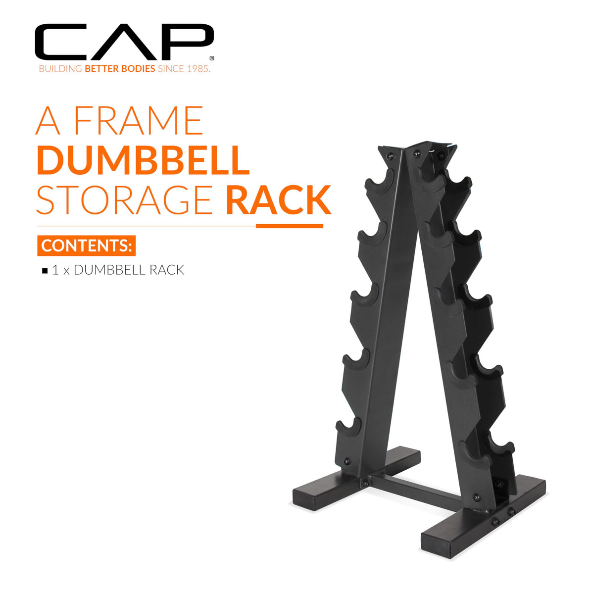 CAP Barbell A-Frame Vertical Dumbbell Storage Rack, Carbon