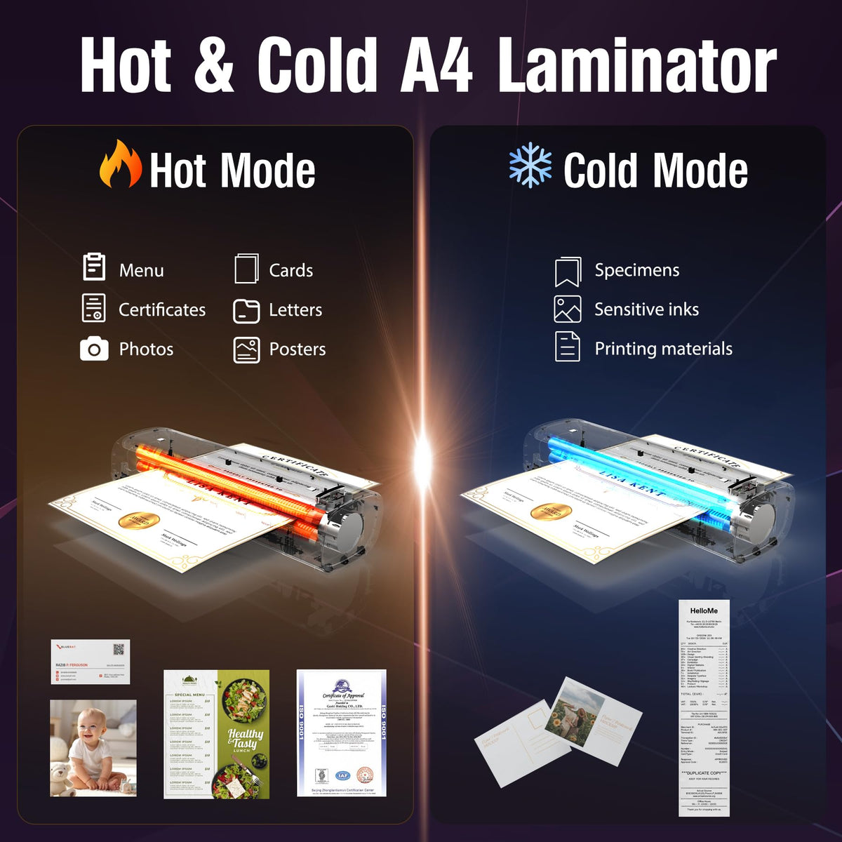 9" 4-in-1 Thermal Laminator with 15 Pouches, Trimmer & Corner Rounder