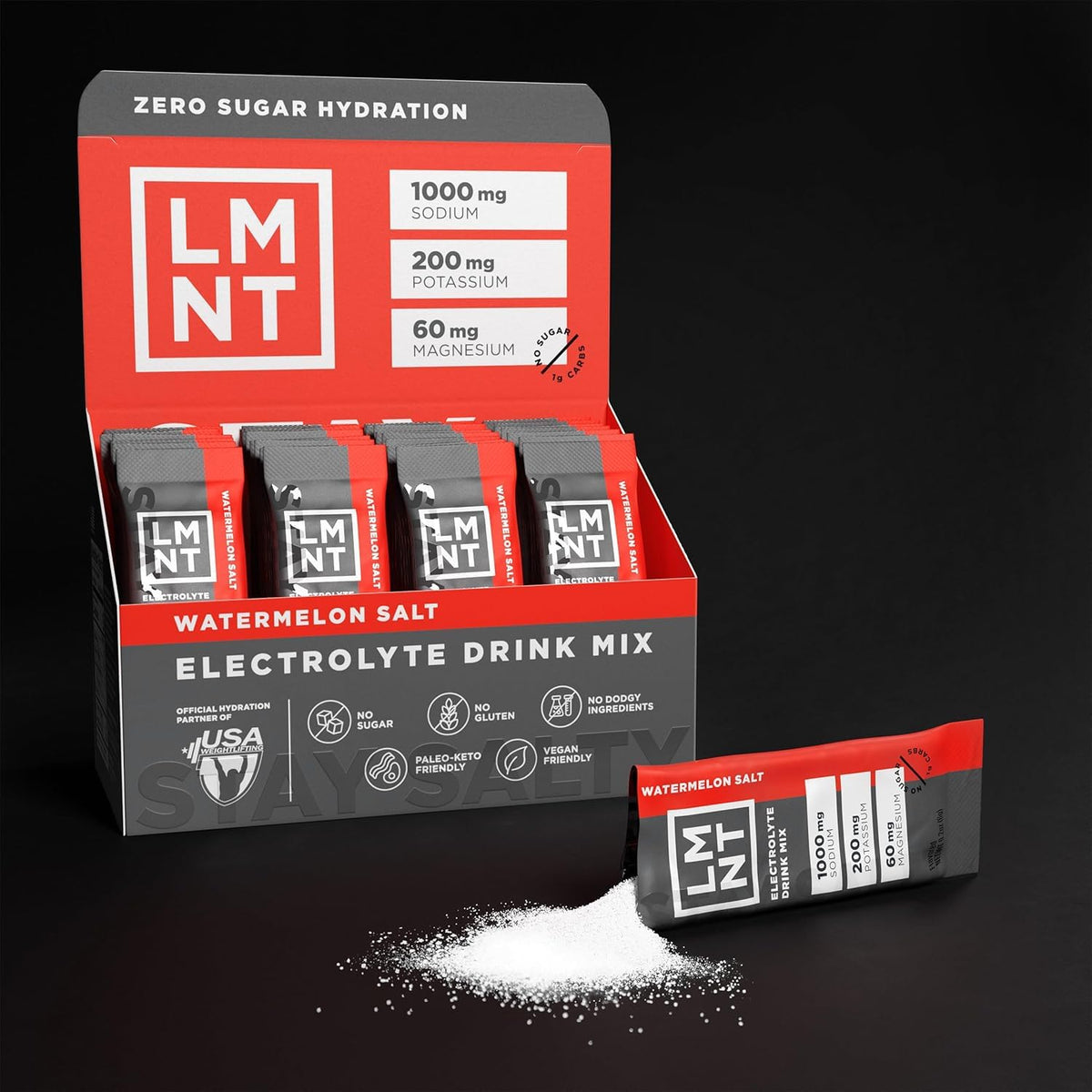 LMNT Electrolyte Drink Mix, Watermelon Salt, 30 Stick Packs
