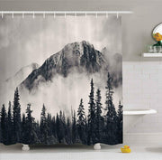 Mantto Smoky Mountain Cliff Shower Curtain, 72 x 72 in
