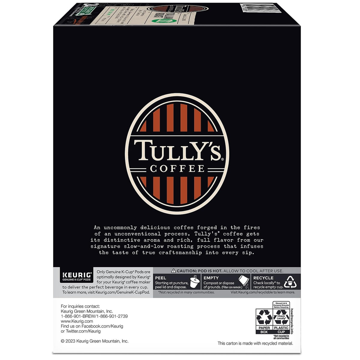 Tully's Italian Roast Coffee K-Cup Pods, 24 Count