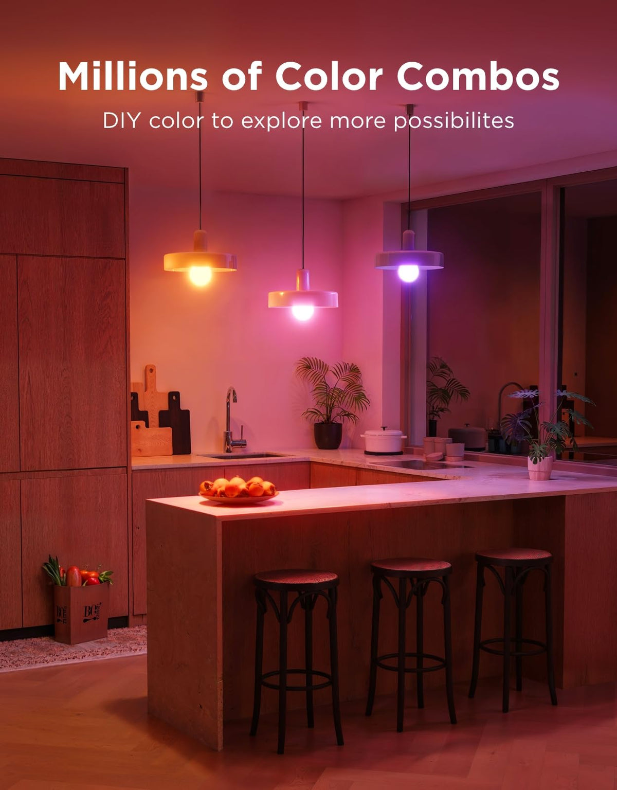 Govee Smart LED Light Bulbs, A19, 800 Lumens, Matter, 4-Pack