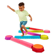 B. toys Balance Beam Set, 10 Beams & 6 Stepping Stones, Rainbow