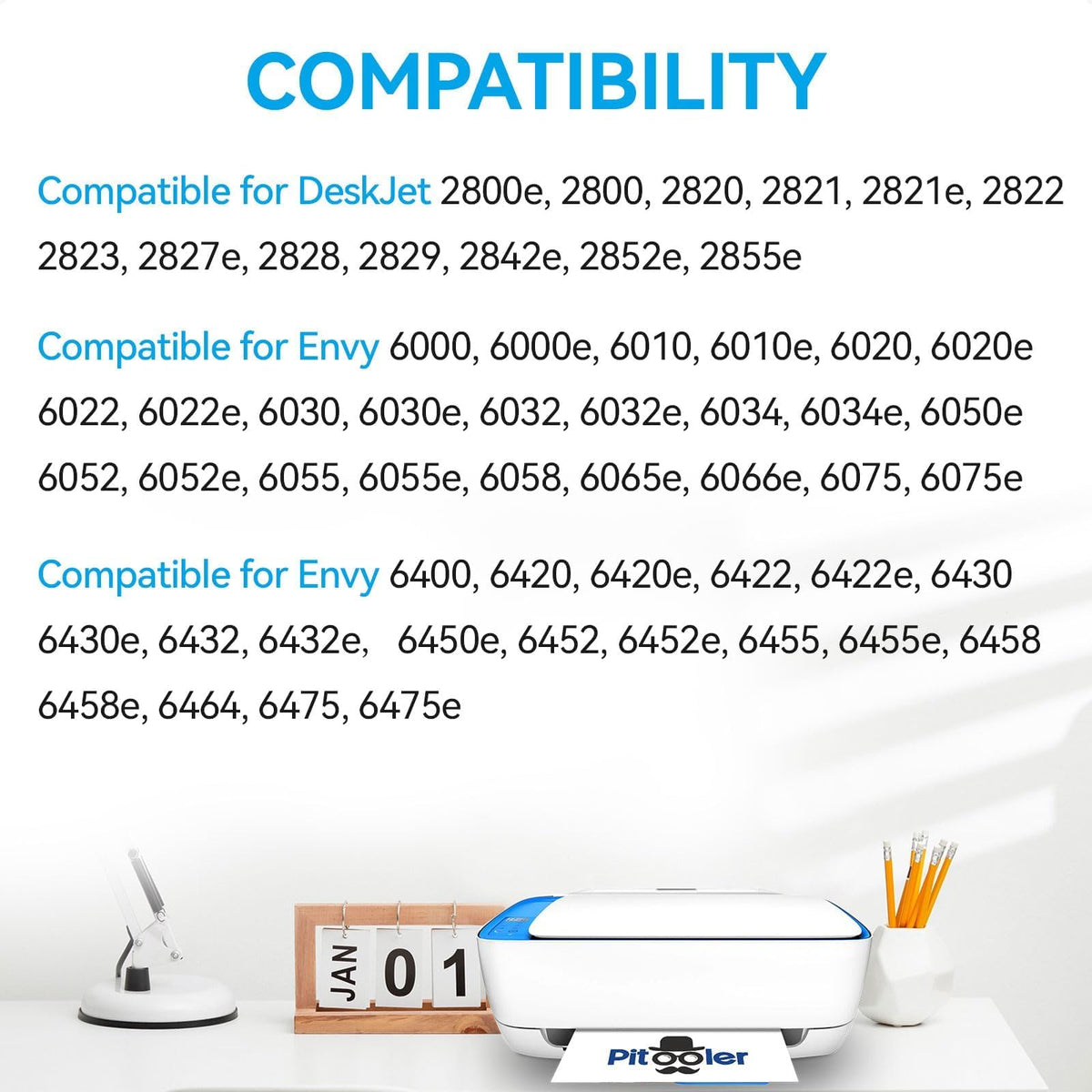 67XL Compatible Ink Cartridges for HP 67, Black/Colour Combo Pack