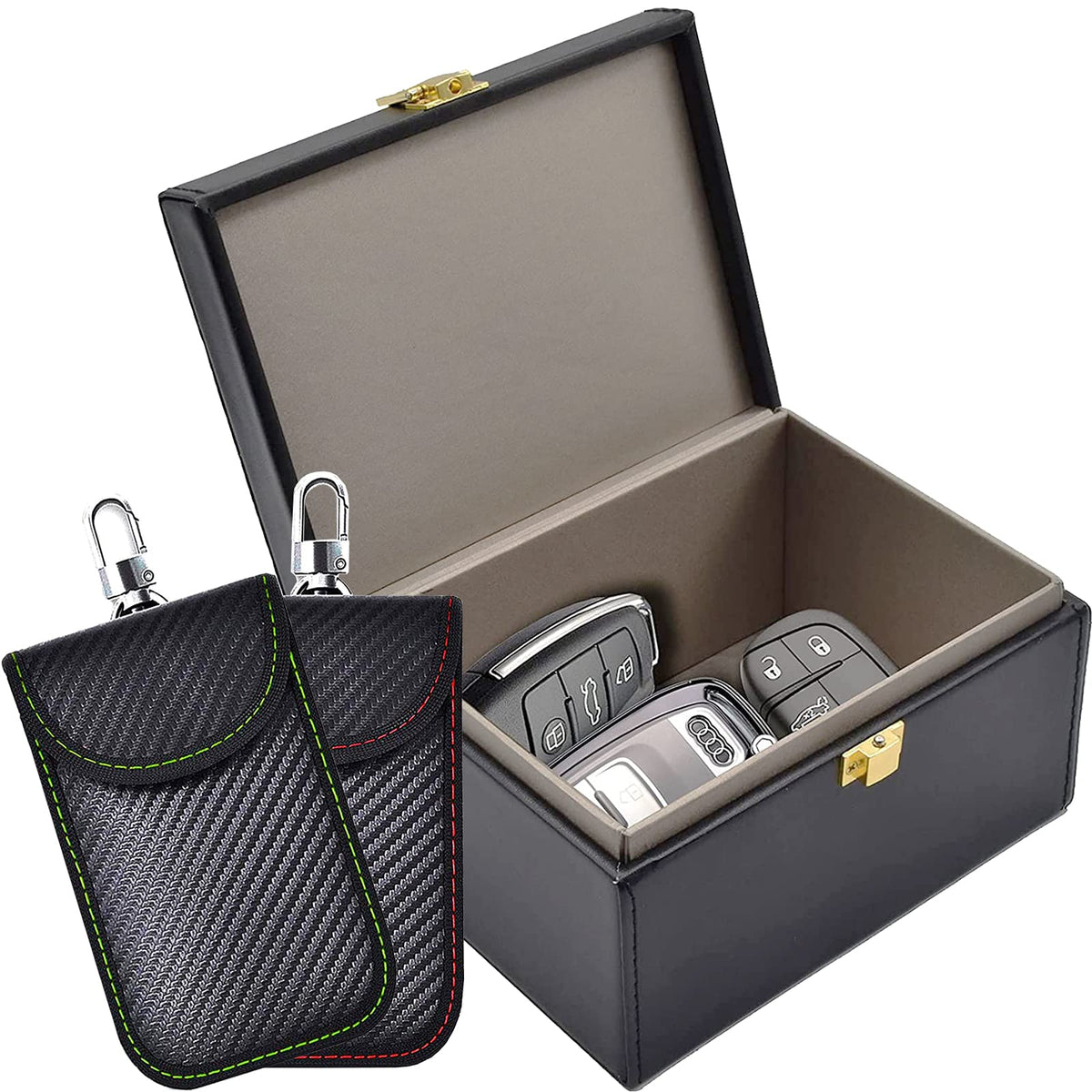 Faraday Box for Car Keys with 2 Faraday Bags