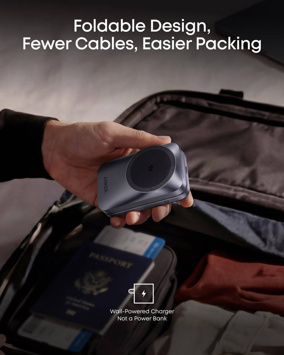 Anker Prime 3-in-1 Charging Station, 25W Qi2.2 Foldable Charger