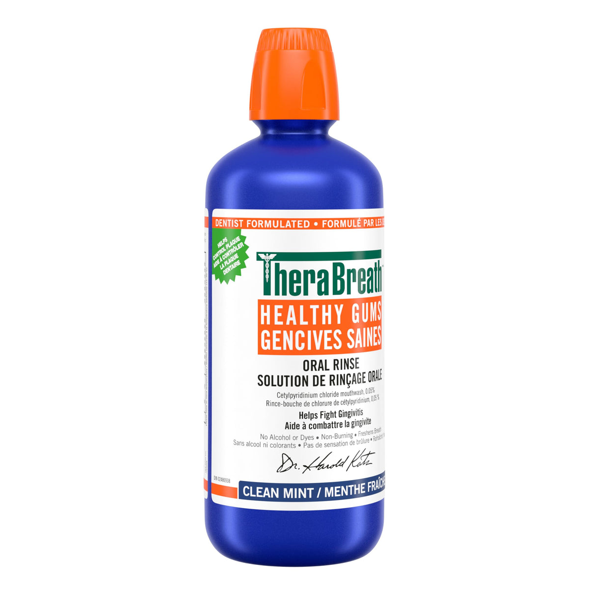 TheraBreath Healthy Gums Oral Rinse, Clean Mint, 1 L