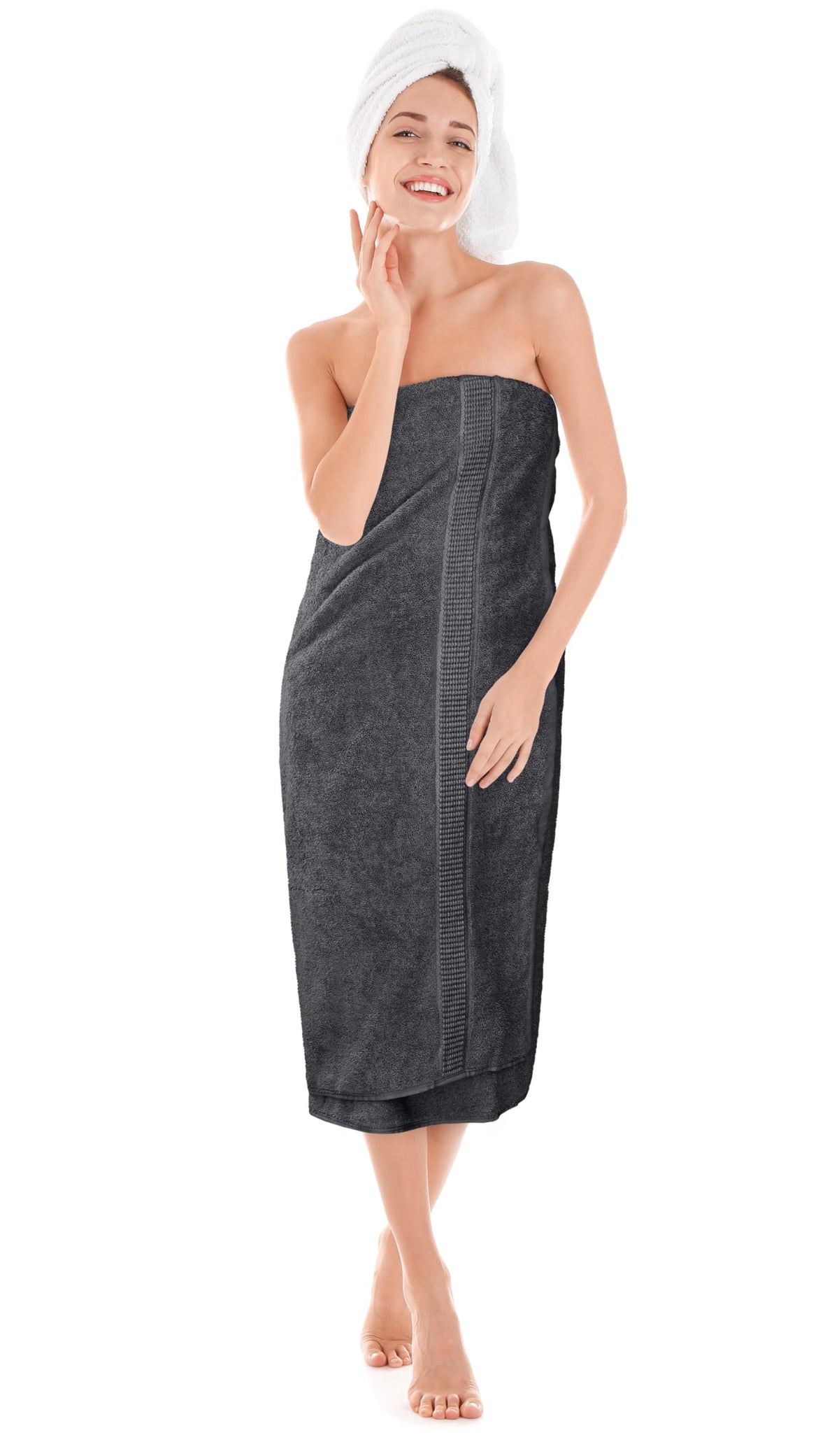 Utopia Towels Jumbo Bath Sheets, 35 x 70 in, Grey, 2-Pack
