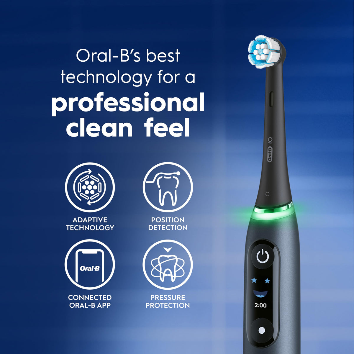 Oral-B iO9 Electric Toothbrush, Black Onyx, 4 Brush Heads