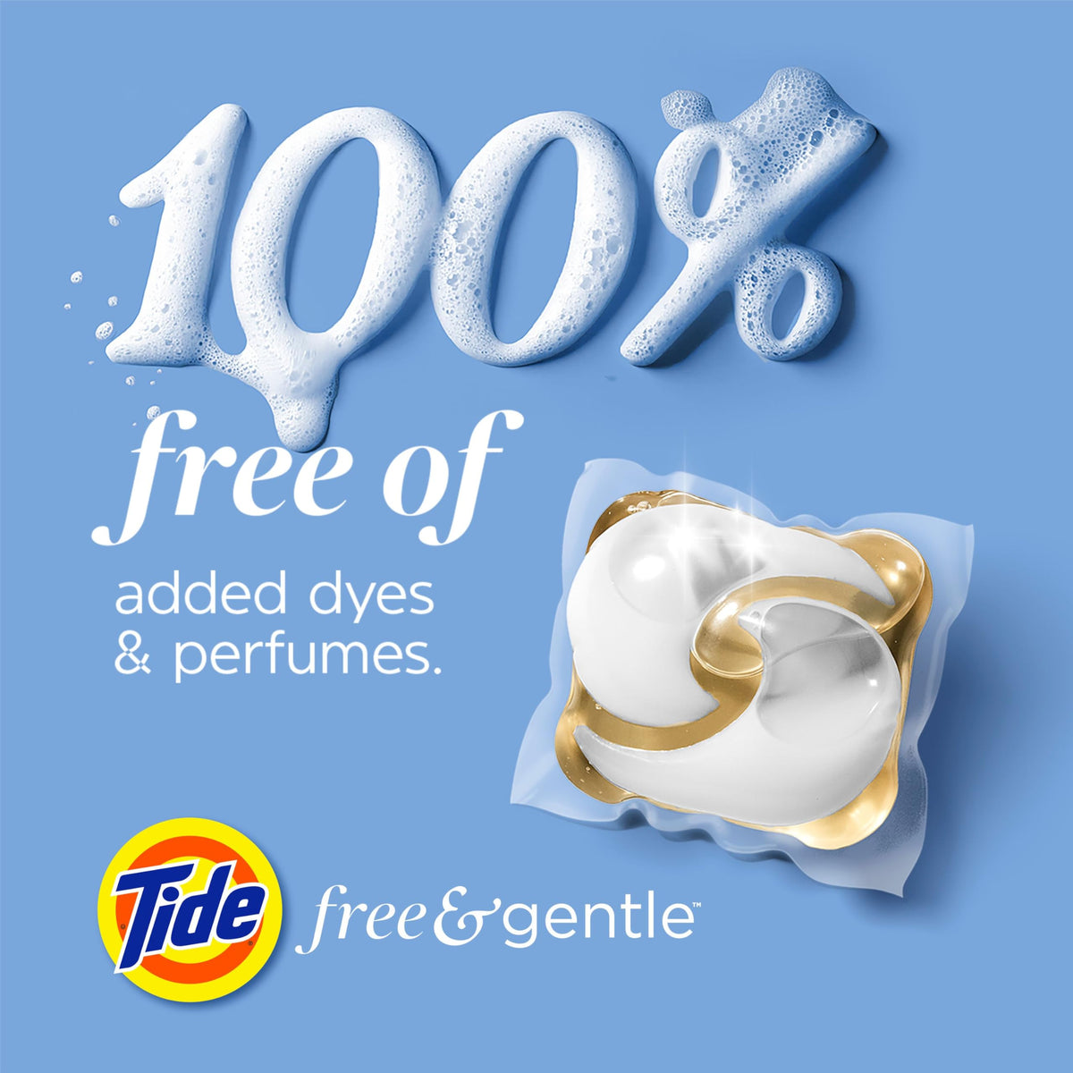 Tide PODS Free & Gentle Laundry Detergent Pacs, 112 Count