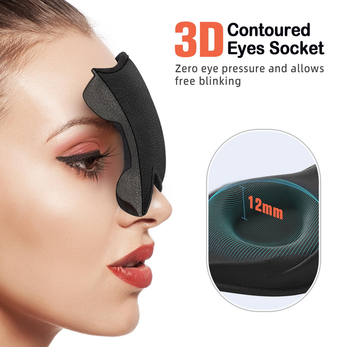 LitBear 3D Contoured Sleep Mask