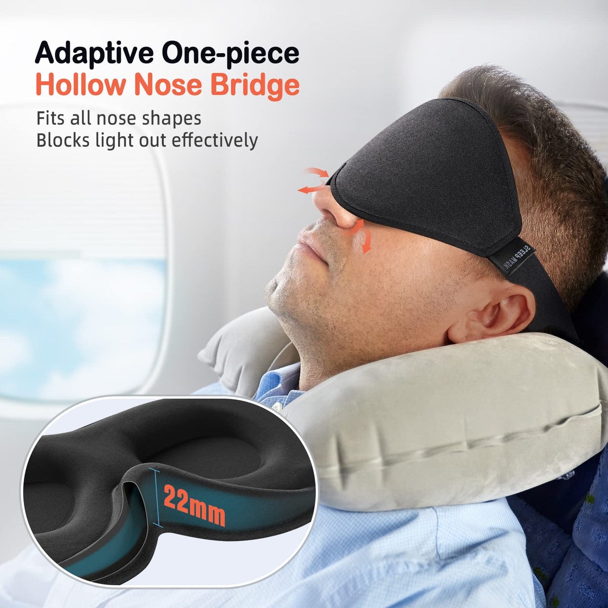 LitBear 3D Contoured Sleep Mask