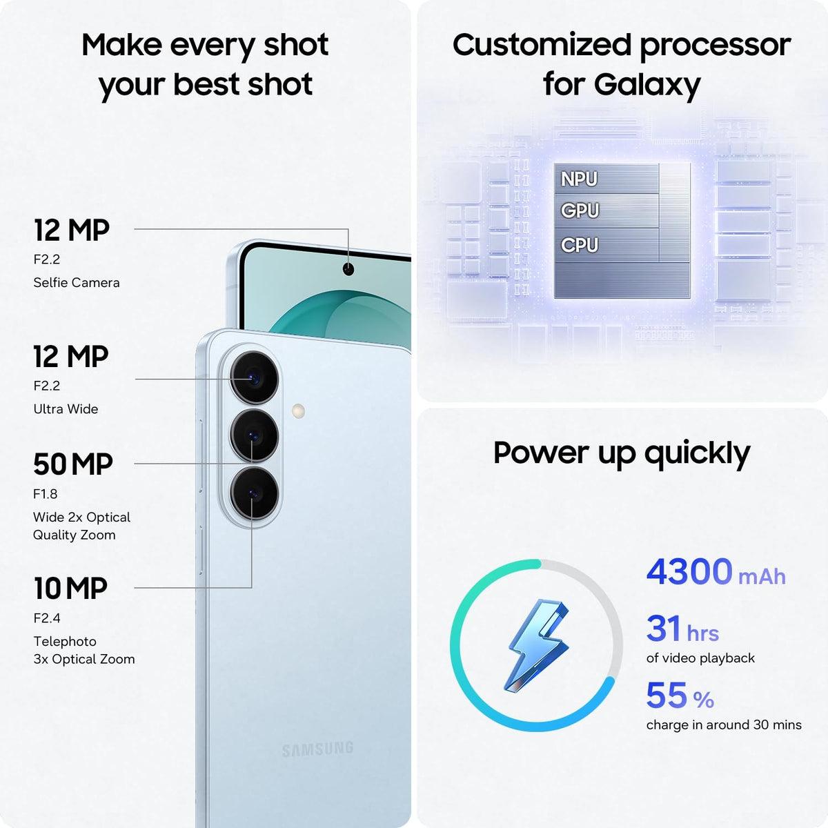 Samsung Galaxy S26 5G, Sky Blue, 256GB (CAD Version)