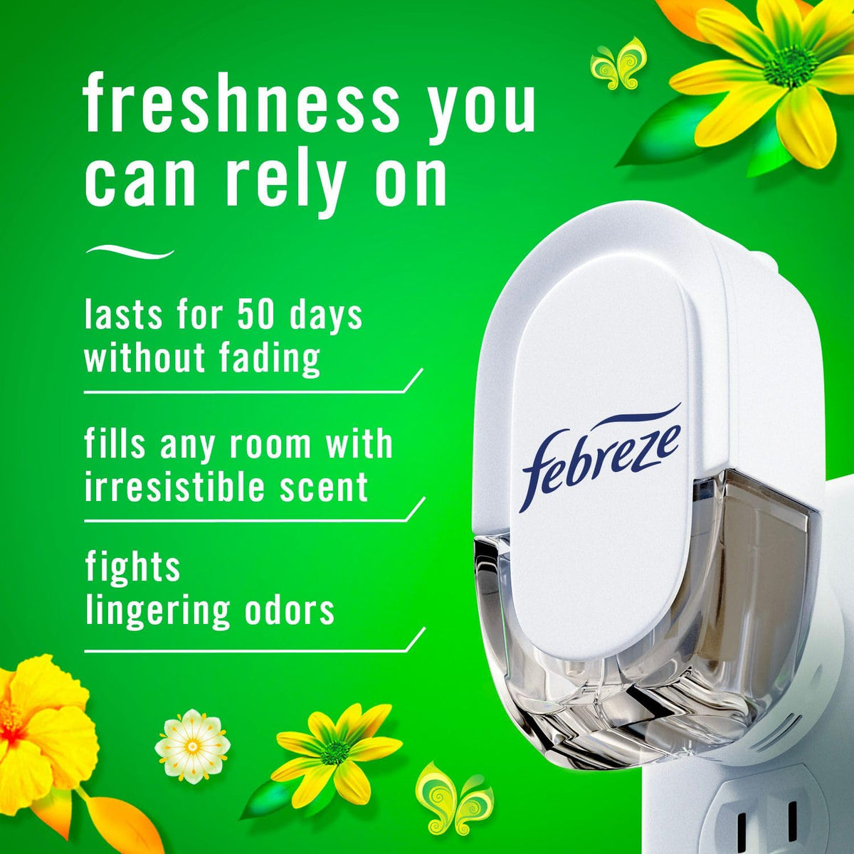 Febreze Plug In Scented Oil Refills, Gain Scents, 4 Count