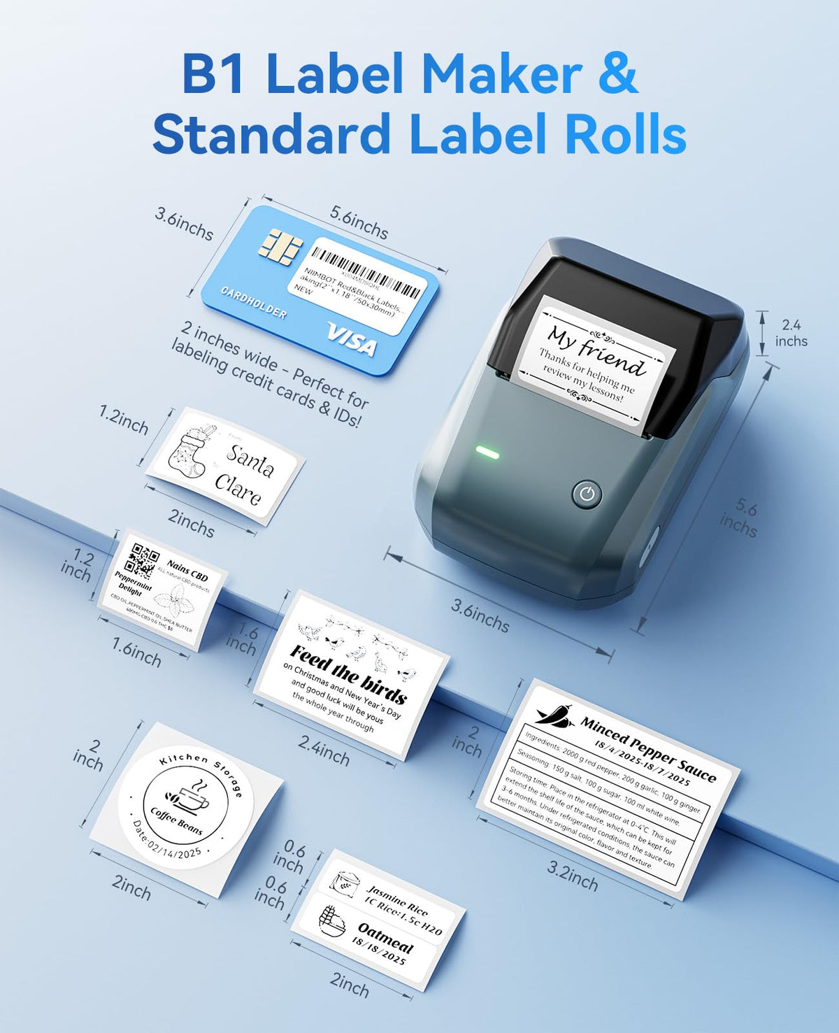 NIIMBOT B1 Thermal Label Maker with Tape