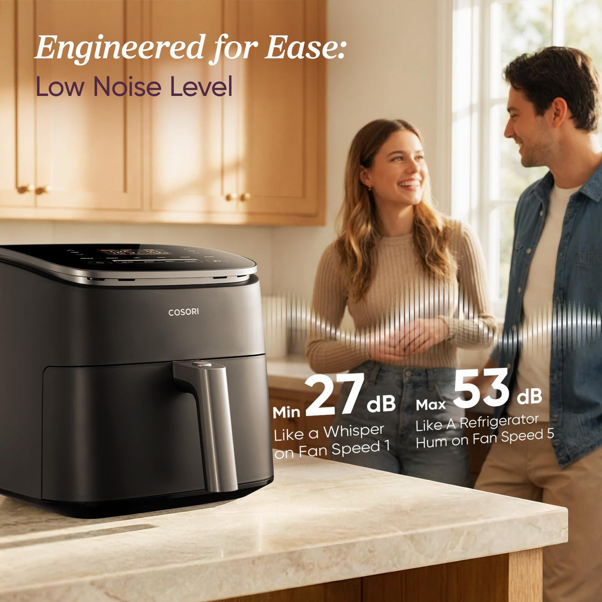 Cosori TurboBlaze 9-in-1 Air Fryer, 6 Qt, Dark Grey