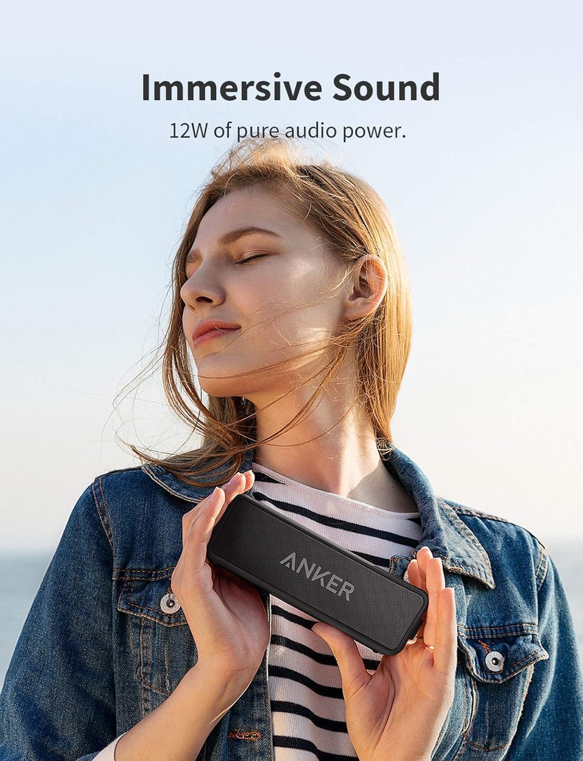 Anker Soundcore 2 Portable Bluetooth Speaker, Black