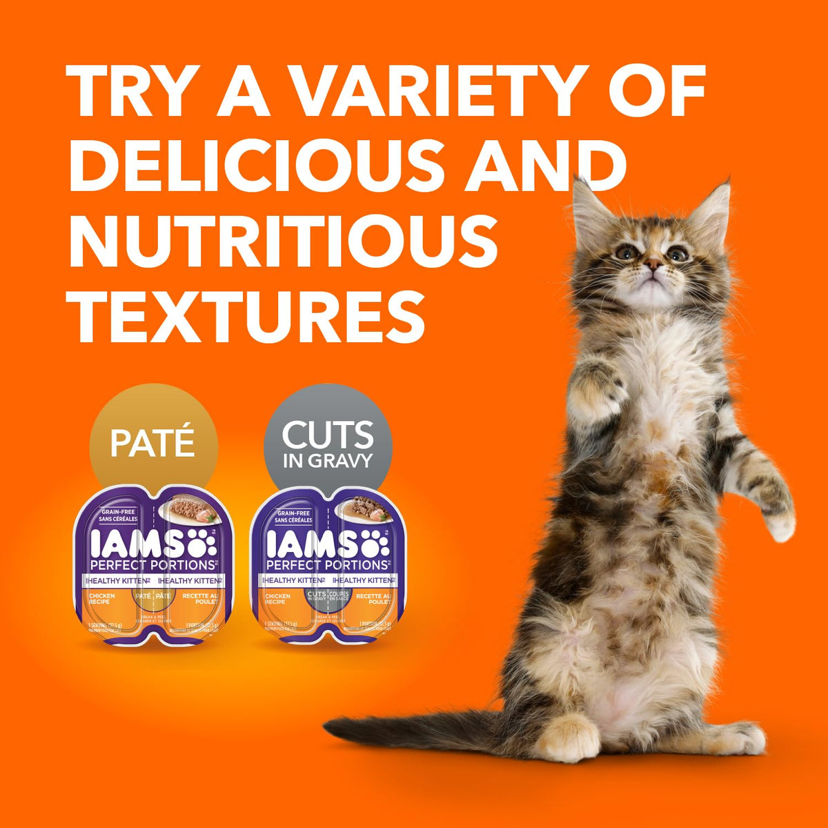 IAMS Perfect Portions Kitten Wet Cat Food, Chicken, 24 x 75 g