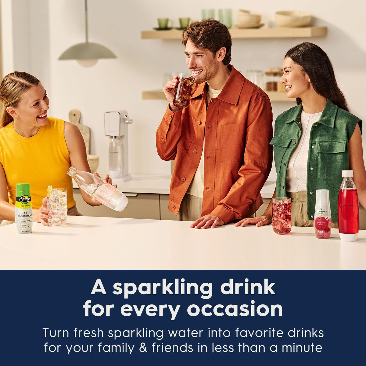 SodaStream Terra Sparkling Water Maker, Blue, CO2 Cylinder, 1 L Bottle