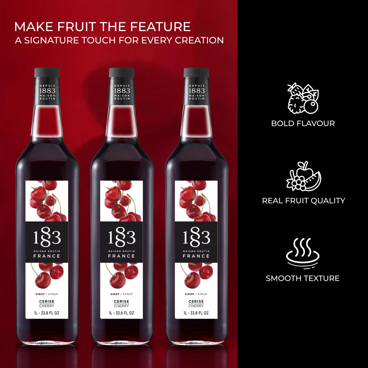 Maison Routin 1883 Cherry Syrup, 1000 mL