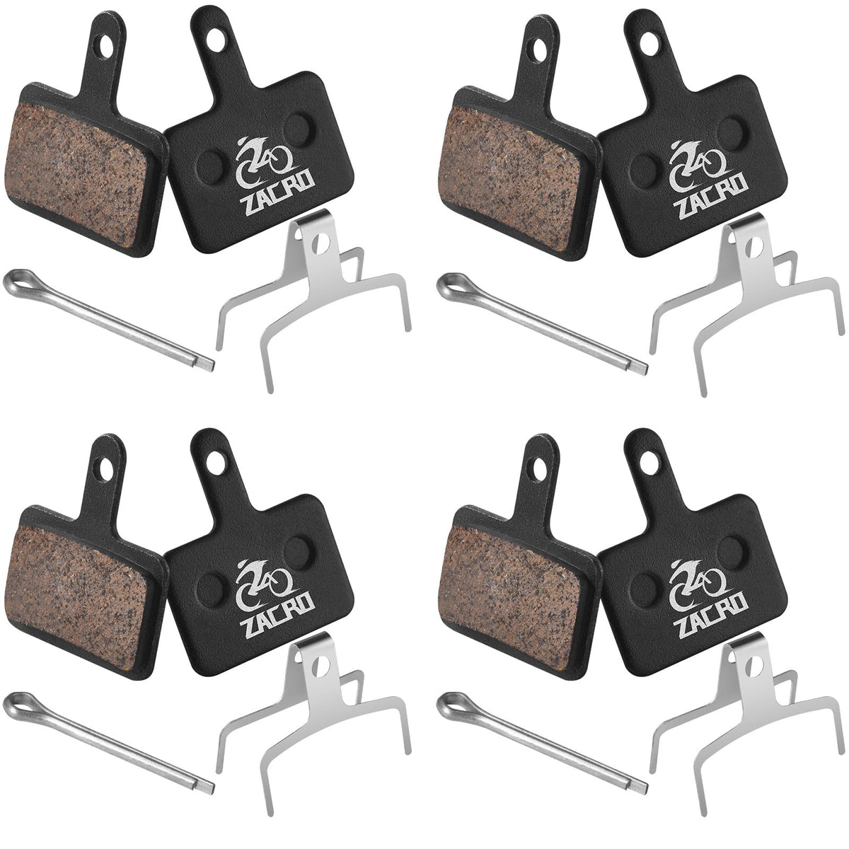 Zacro Ceramic Bike Disc Brake Pads (4 Pairs)