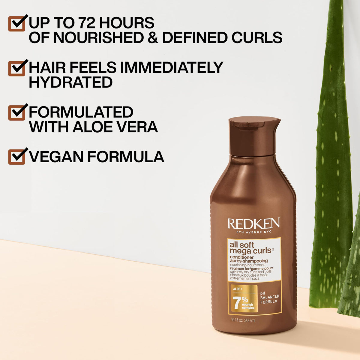Redken All Soft Mega Curls Conditioner for Dry Curly Hair, 300 ML