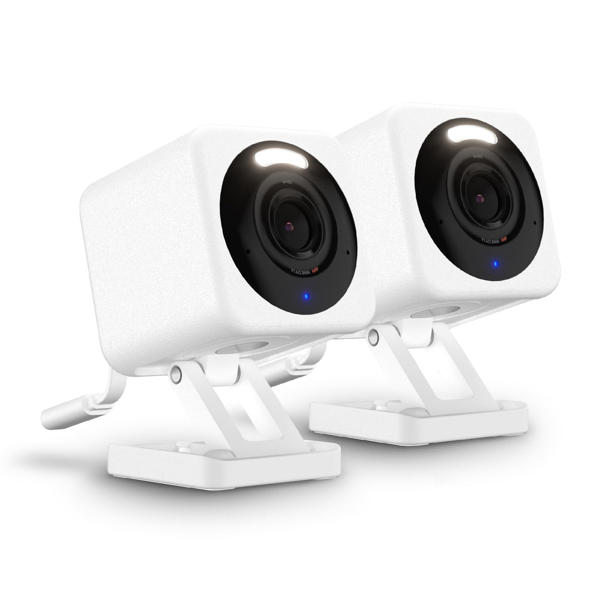Wyze Cam v4 2.5K Security Camera, White, 2 Pack
