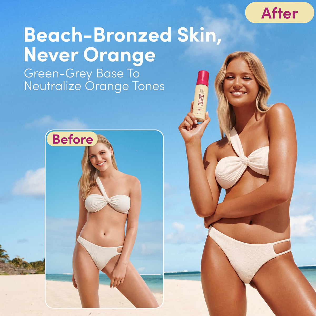 Coco & Eve Self Tanner Mousse, Sunny Honey Bali Bronzing Kit, Dark