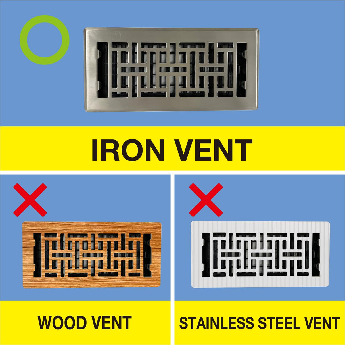 MagX Magnetic Vent Cover, 5.5 x 12 Inch, 3 Sheets