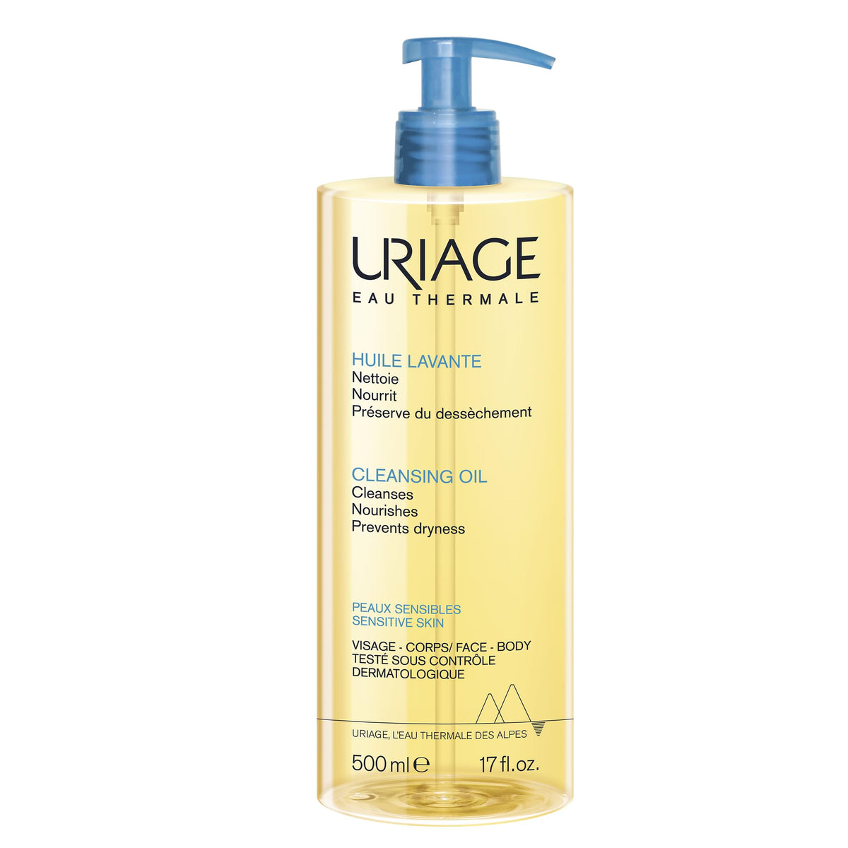 Uriage Cleansing Soothing Oil, Face & Body, 500 mL