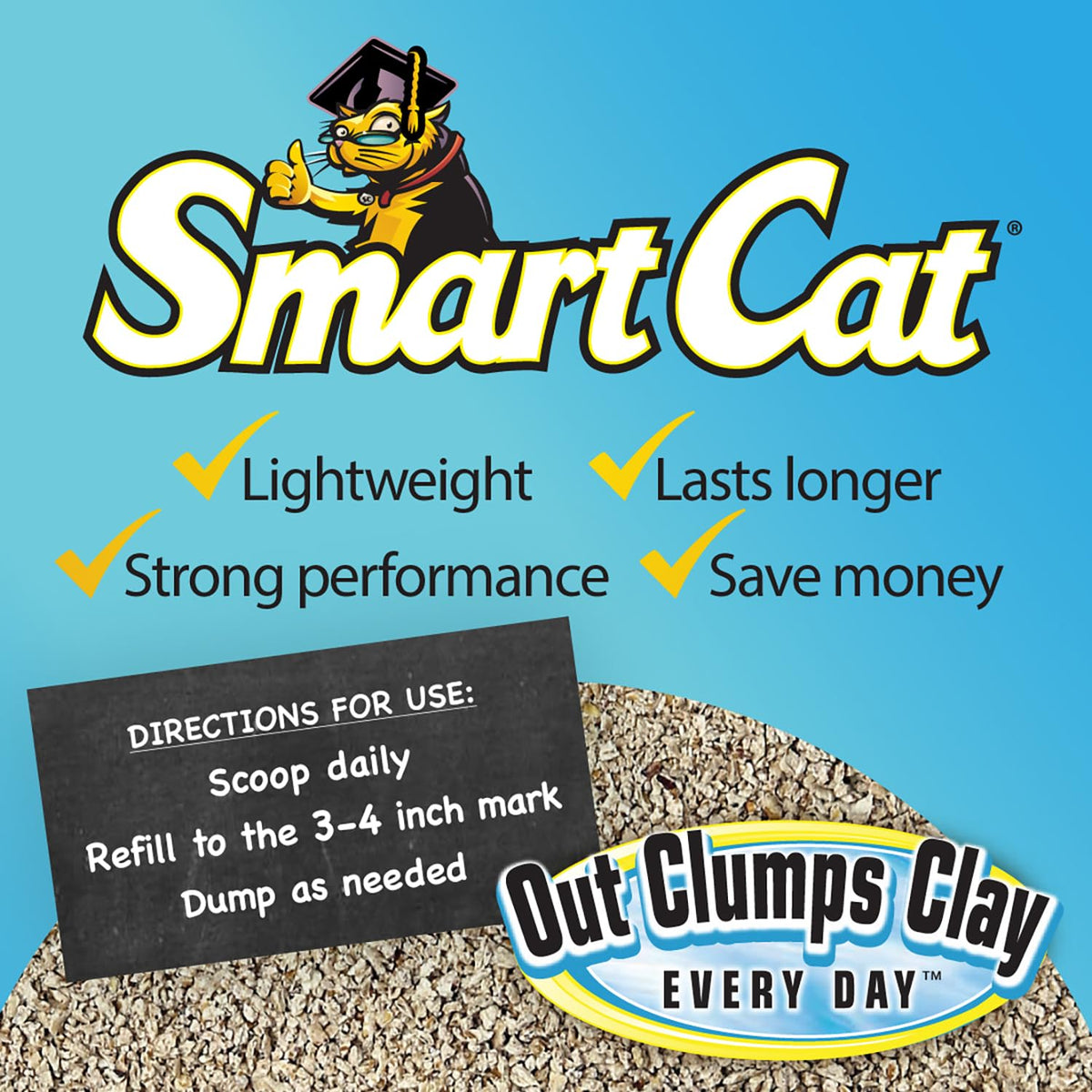 SmartCat 6506 All Natural Clumping Litter, 20 lbs