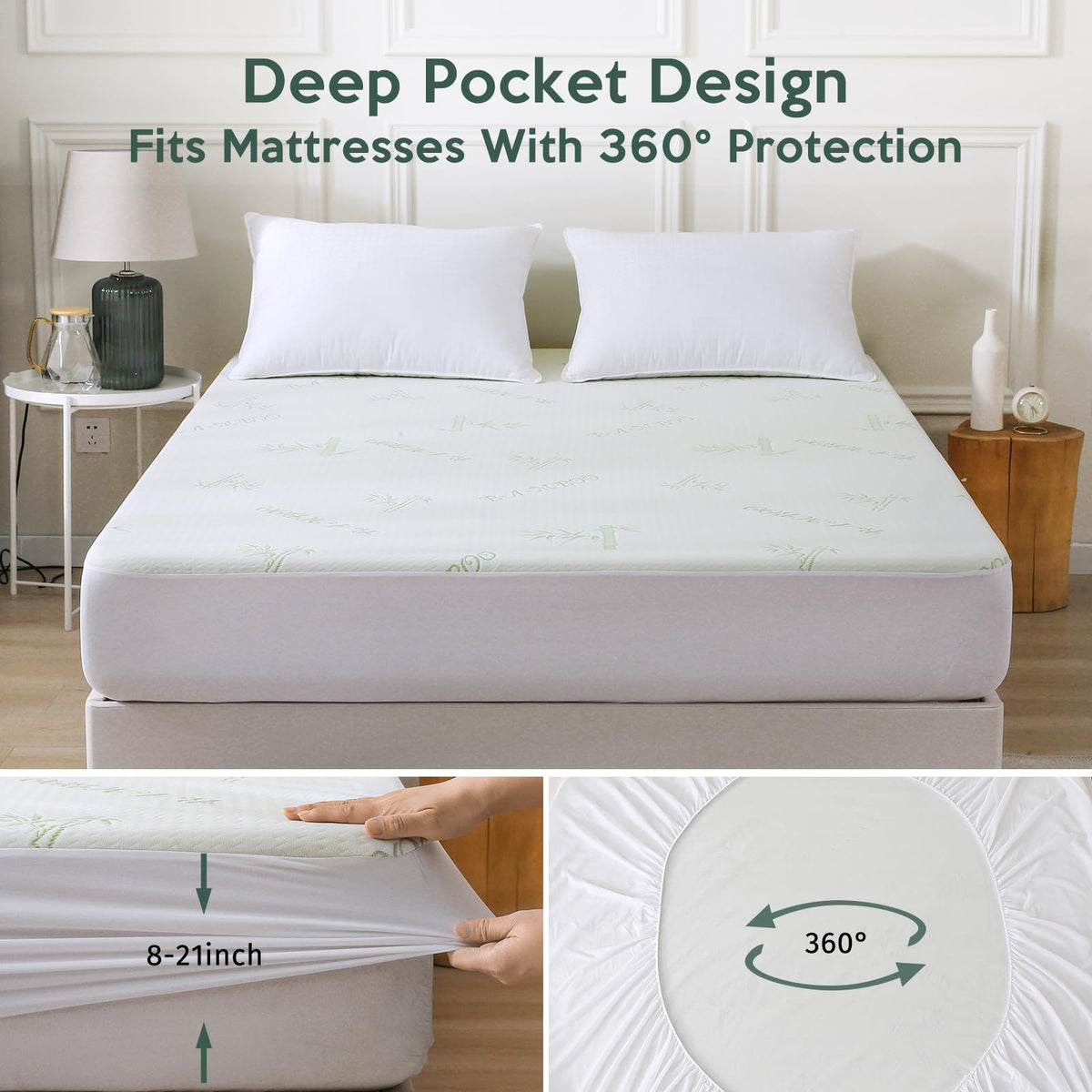 Muxhomo Waterproof Mattress Protector, Queen