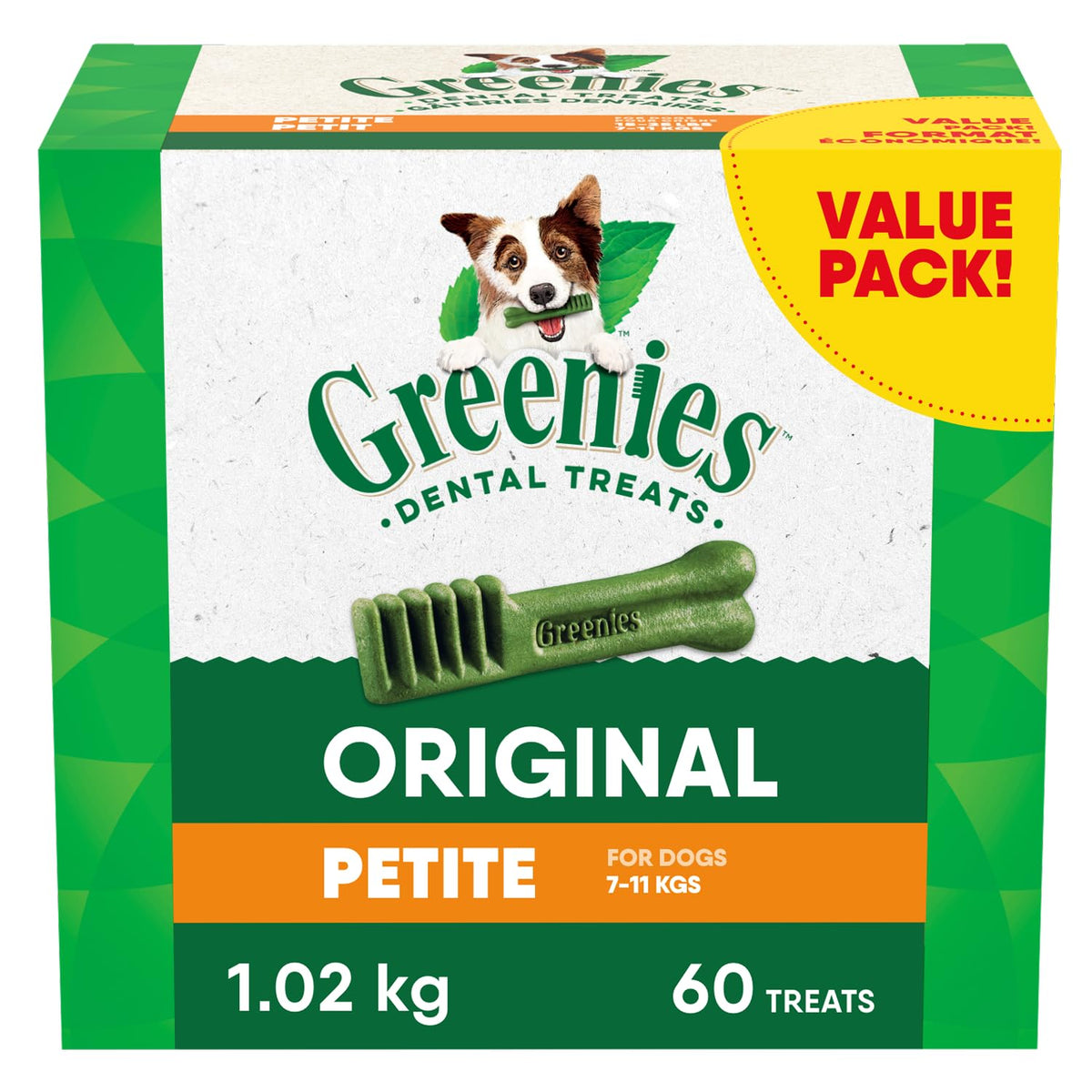 GREENIES Original Petite Dental Dog Treats, 60 Count
