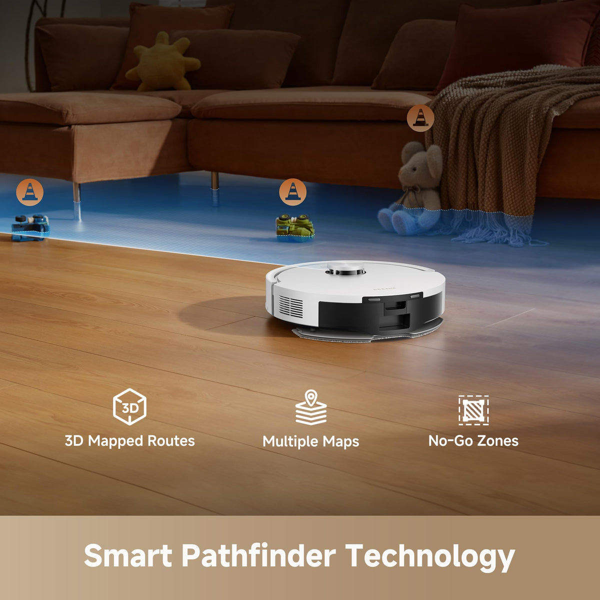 DREAME D20 Air Plus Robot Vacuum and Mop, 20,000 Pa