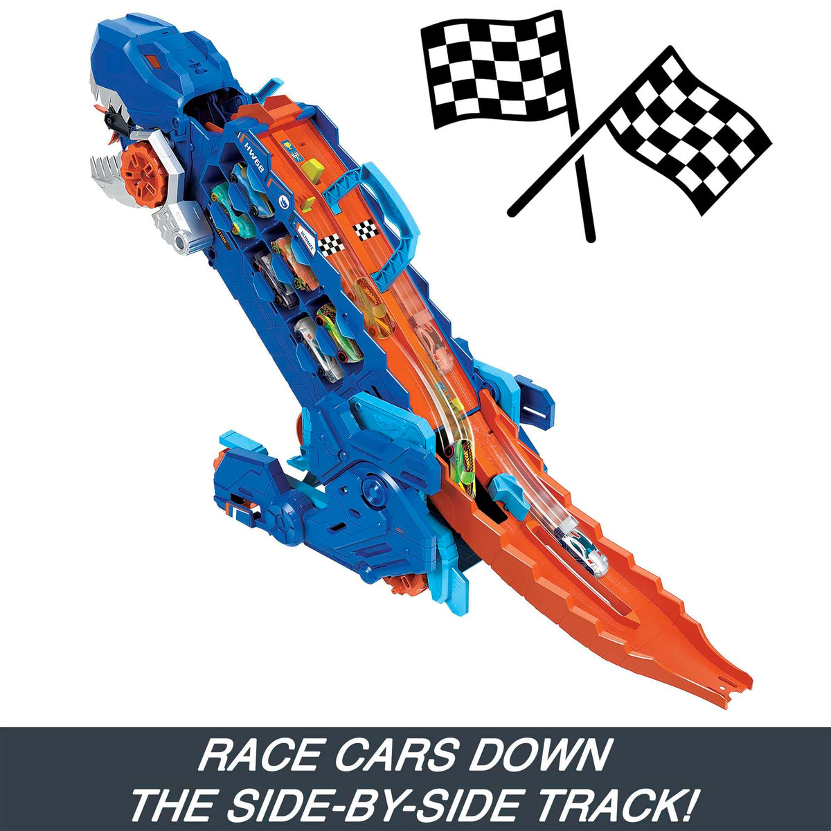 Hot Wheels City Ultimate T-Rex Transporter Track Set