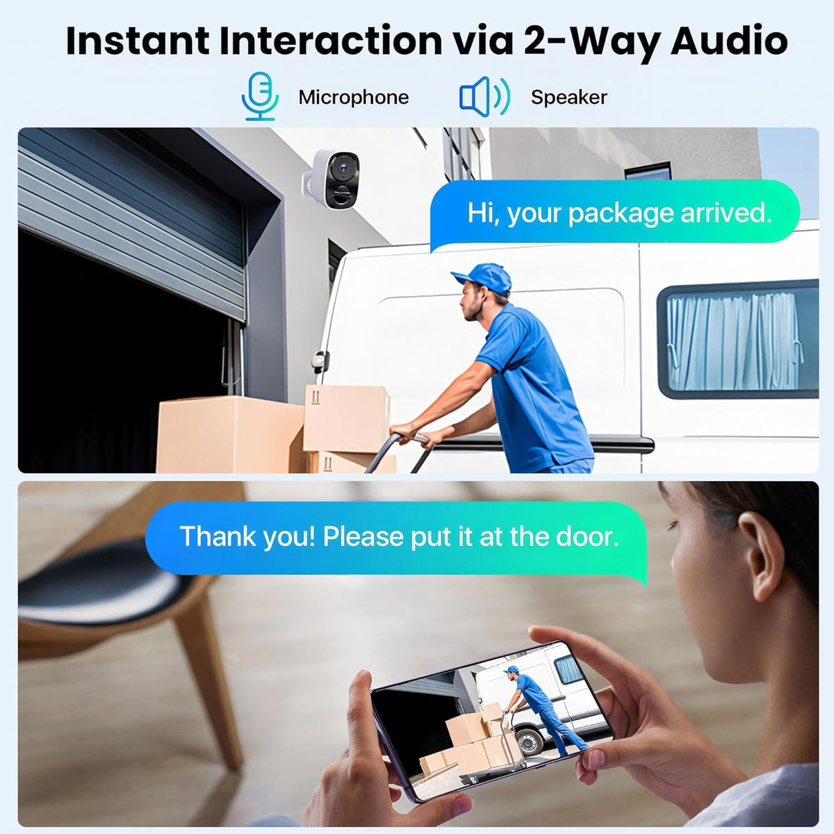 HITELLARCAM Wireless Outdoor Security Camera, 2-Pack