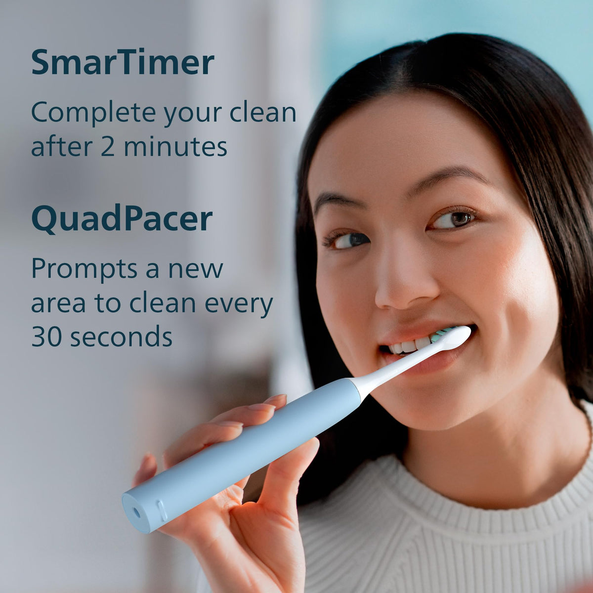 Philips Sonicare 4900 Electric Toothbrush, HX3683/32, Light Blue