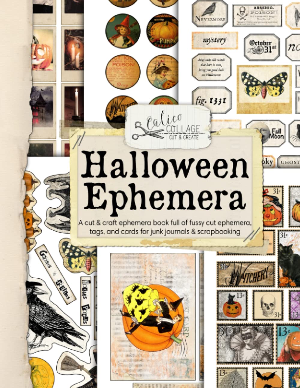 Halloween Ephemera Cut and Craft Book