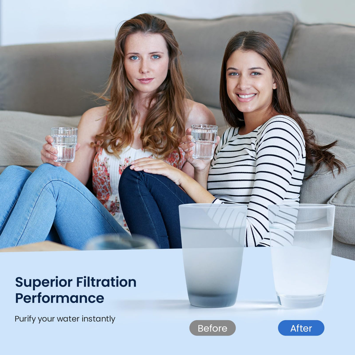 Glacier Fresh LT1000PC Water and Air Filter Combo, 3 Pack