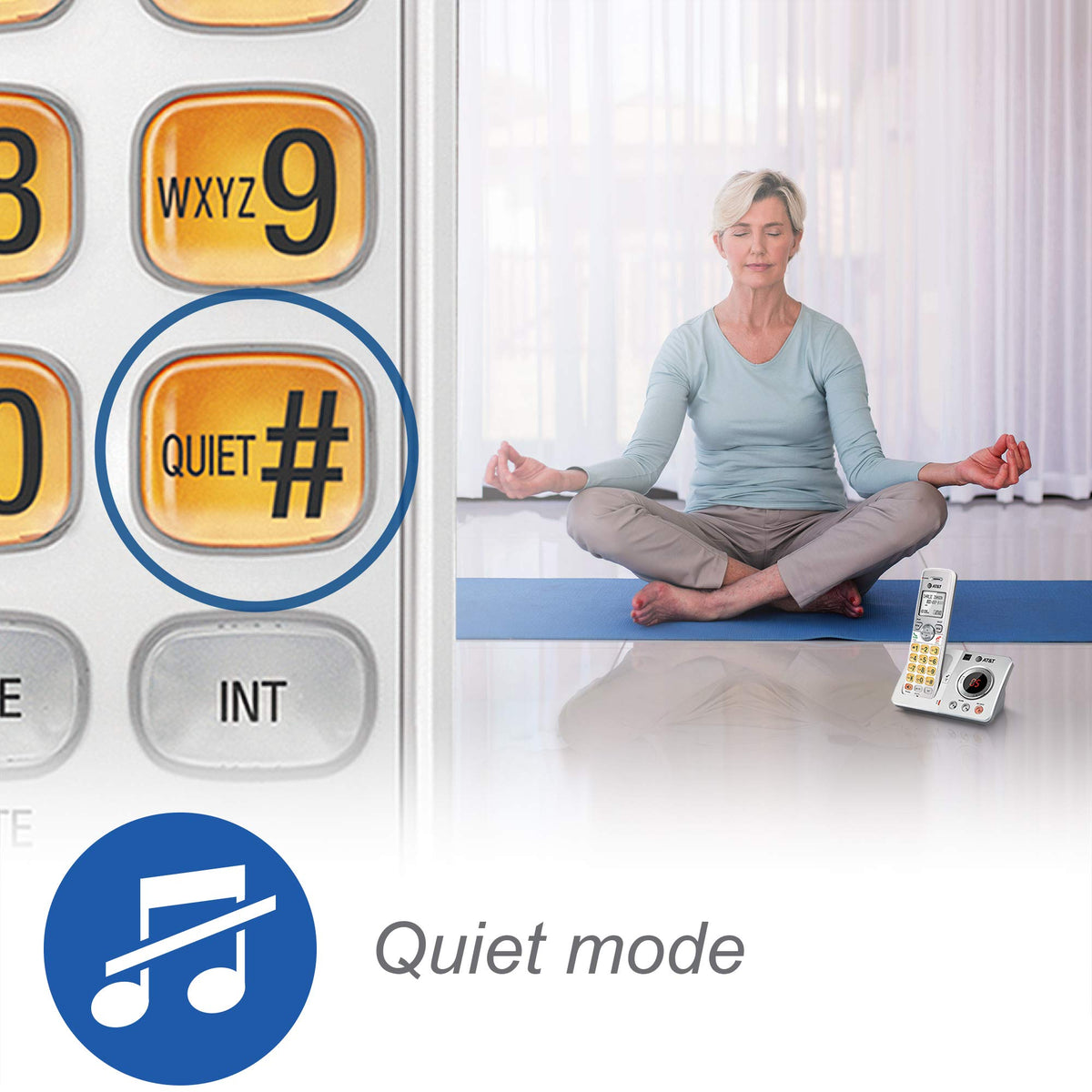 AT&T DECT 6.0 Cordless Phones with Caller ID, 2 Handsets