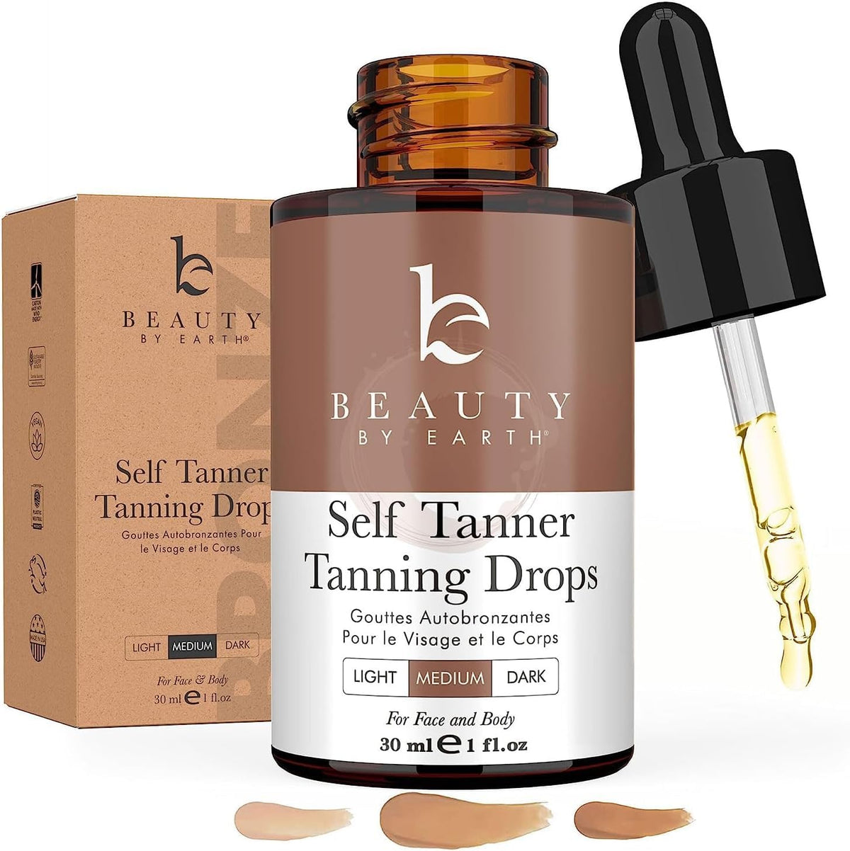 Self Tanning Drops for Face and Body, Medium