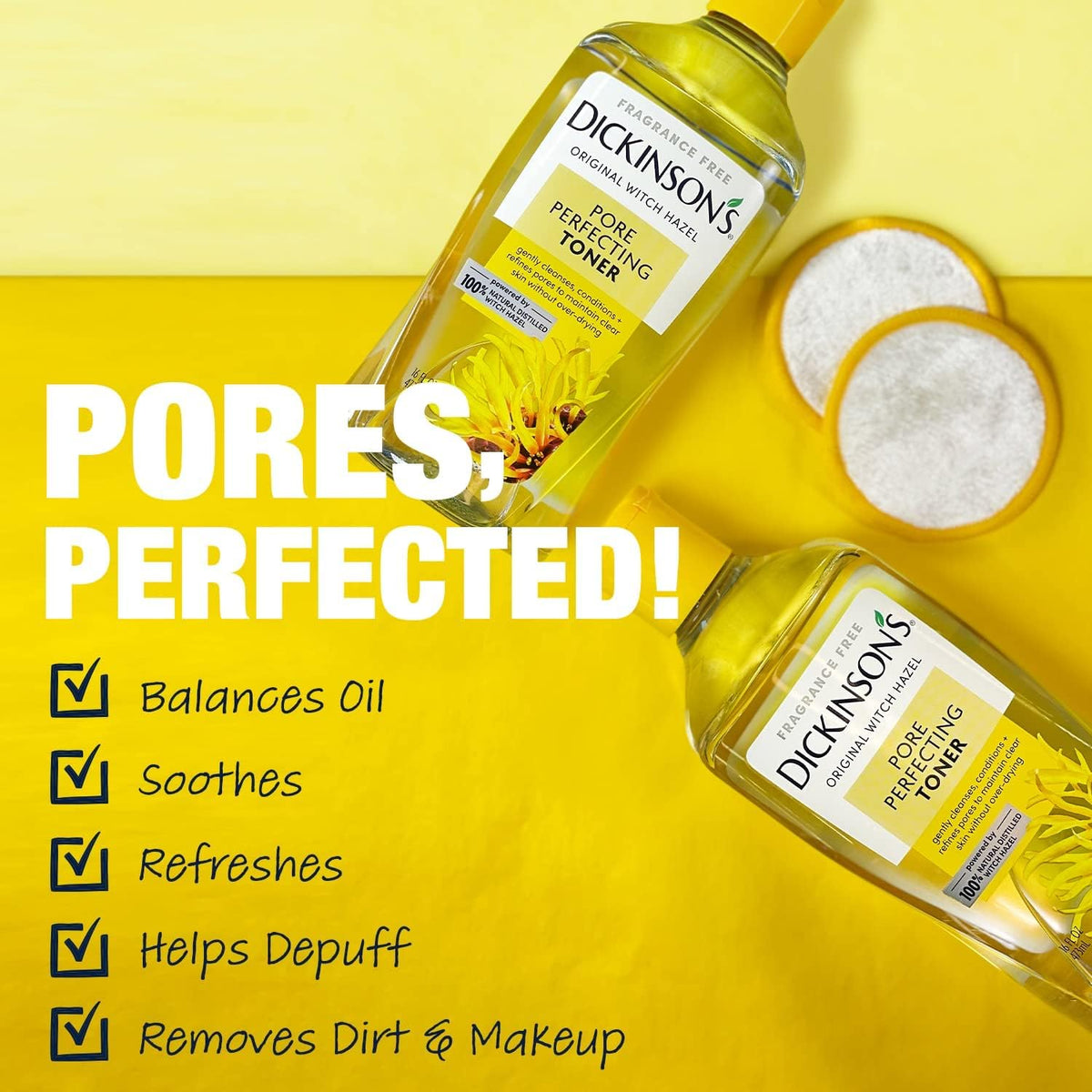 Dickinson's Original Witch Hazel Pore Perfecting Toner, 16 oz