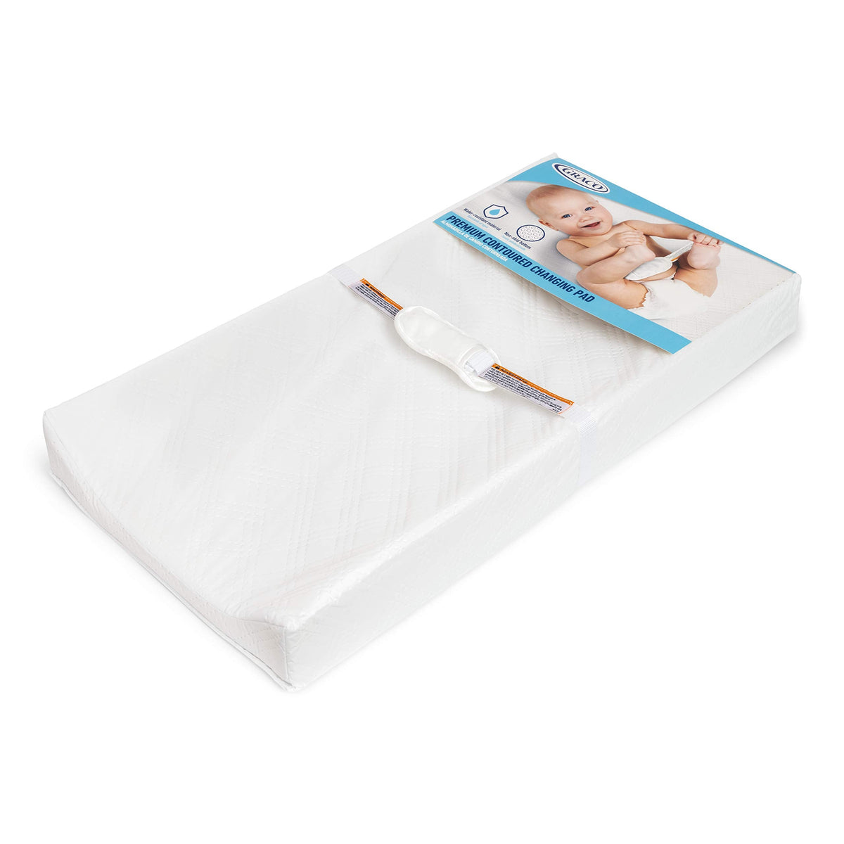 Graco Premium Contoured Baby Changing Pad, Water-Resistant, Non-Skid