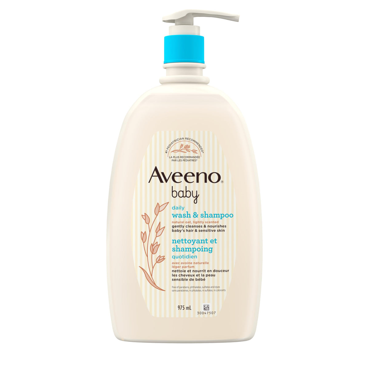 Aveeno Baby Wash & Shampoo with Oat Extract, 975 ml