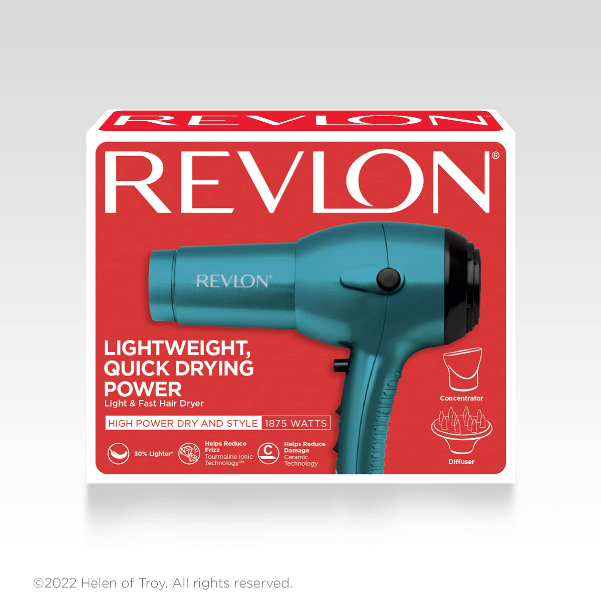 Revlon RV544FBLF Ionic Hair Dryer with Diffuser, Blue