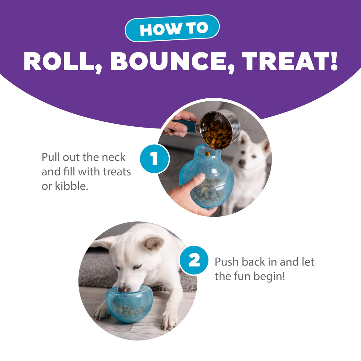 Planet Dog Orbee-Tuff Snoop Treat Puzzle Dog Toy, Blue
