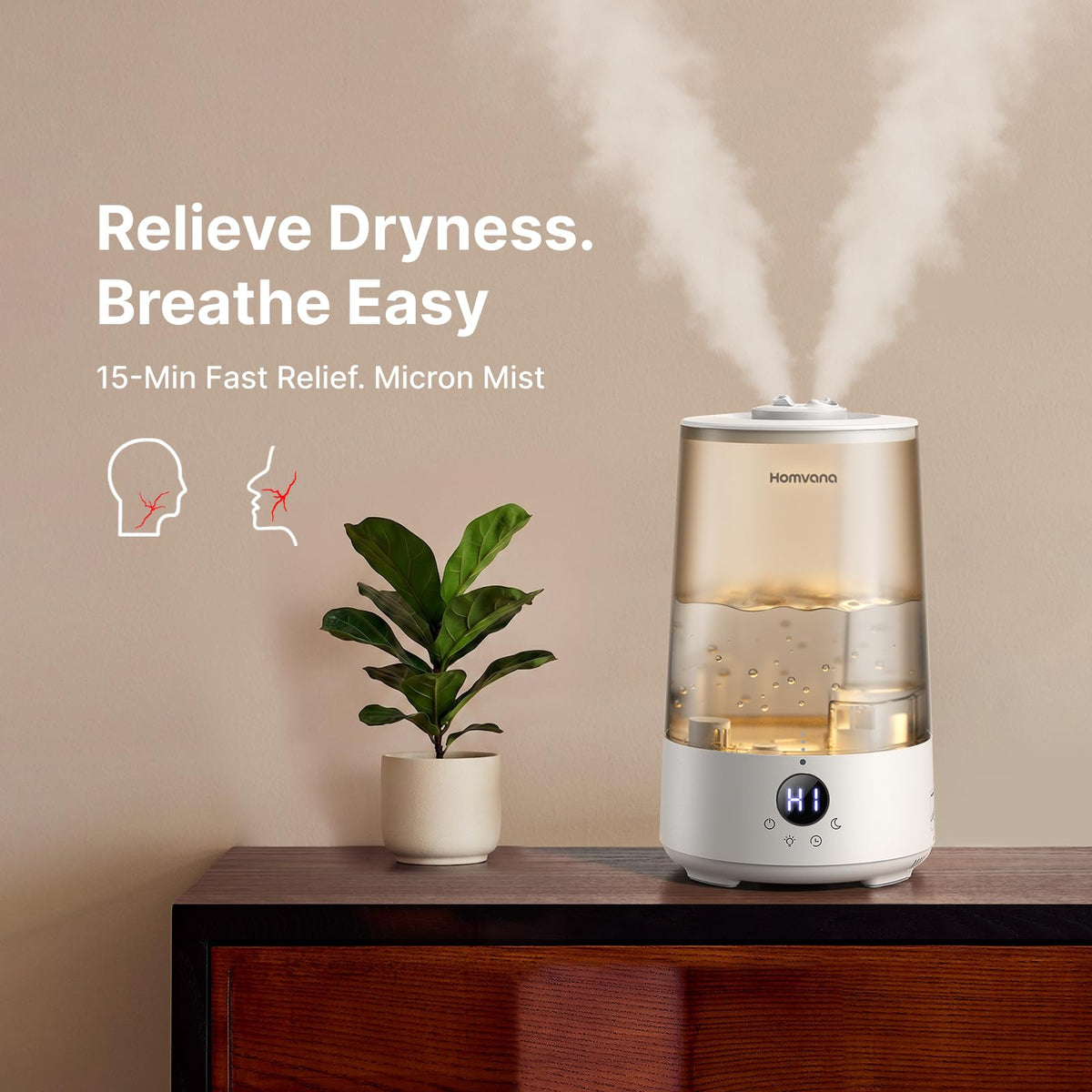 Homvana Humidifiers for Bedroom Home