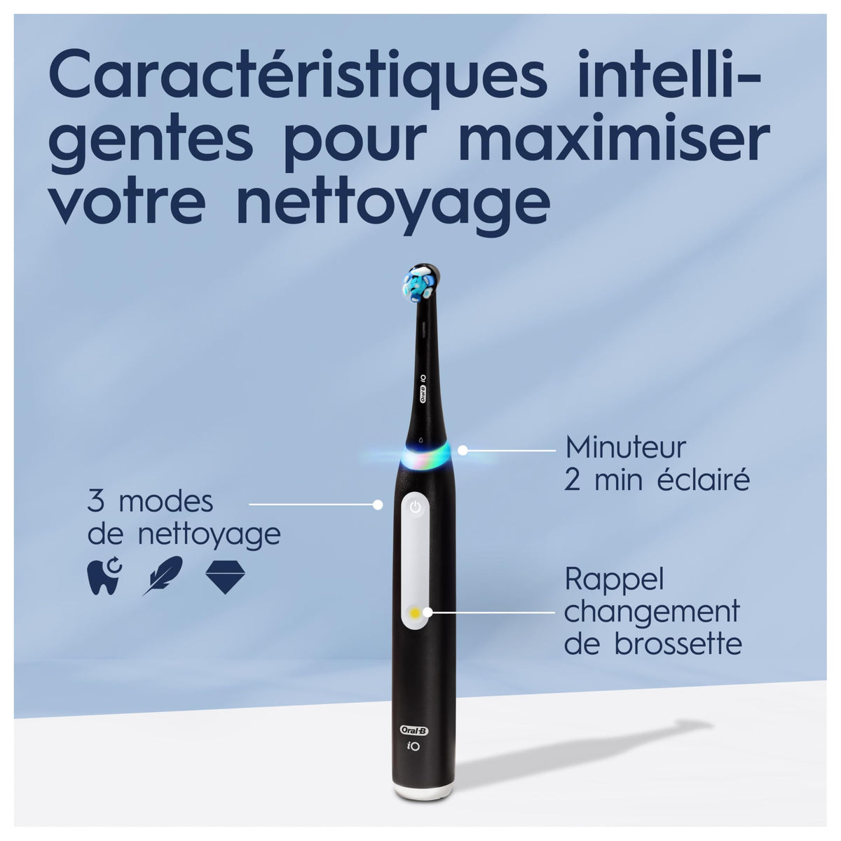 Oral-B iO3 Electric Toothbrush with Charger, Black