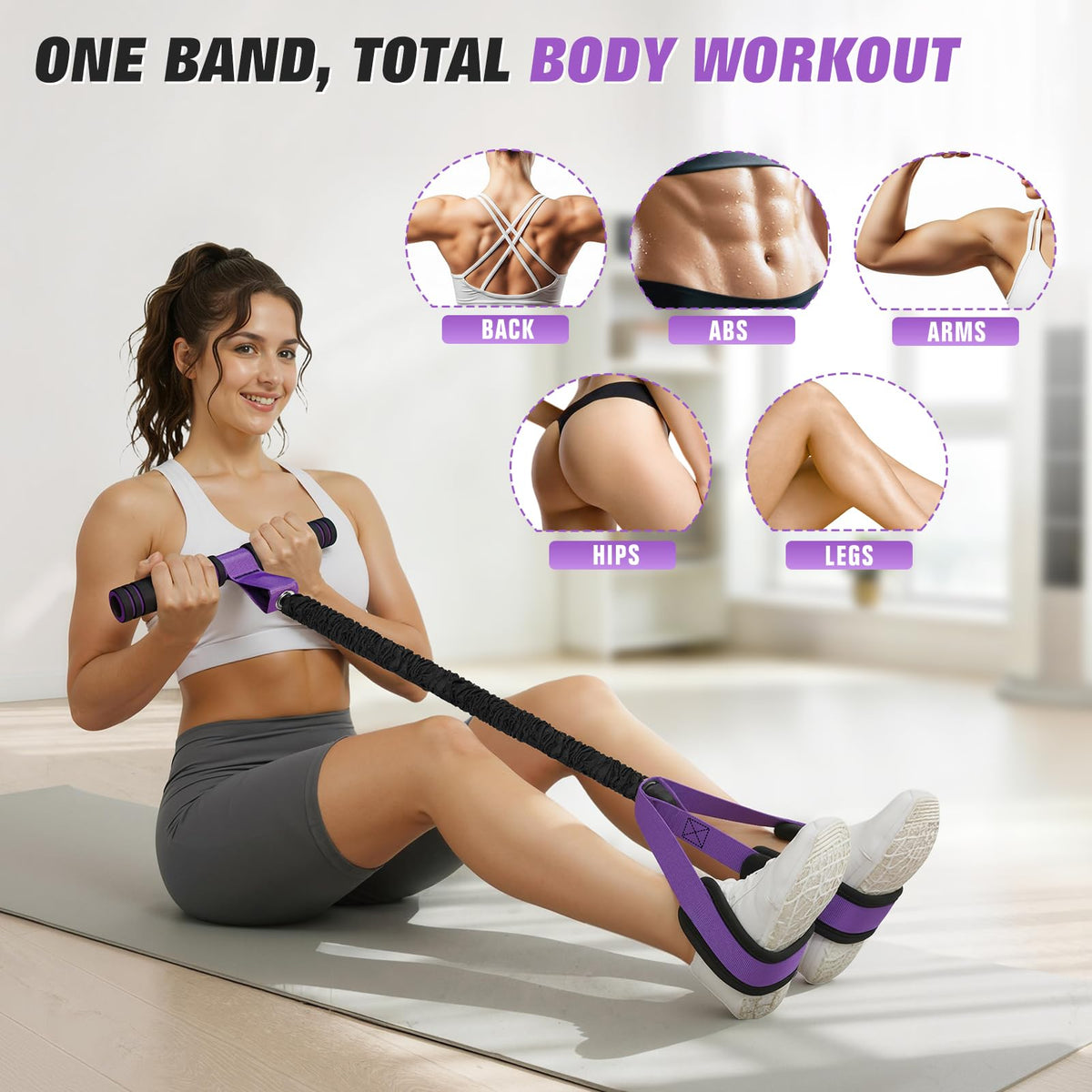 Pedal Resistance Band with Handles